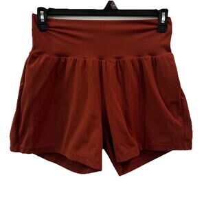 Halara Everyday Softlyzero Airy‎ Cool Touch Tennis Shorts Skort Rust Large NEW